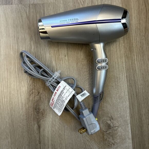 John Frieda Hair Blow Dryer Silver Professional Model JF1 Tested Works - Picture 1 of 10